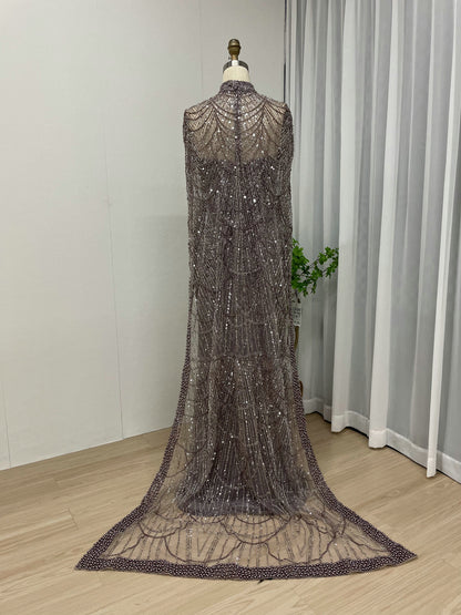 Strapless Couture Beading Cap Evening Dress MB40042-2