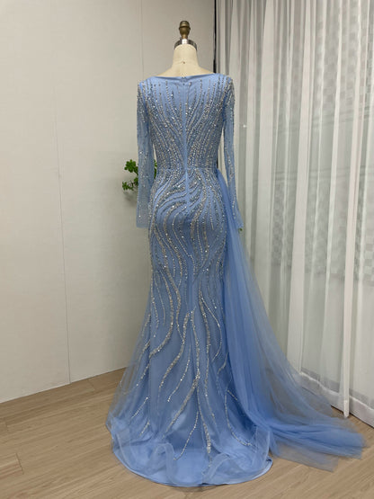 Sweetheart Beading Couture Long Sleeve Evening Dress MB40057