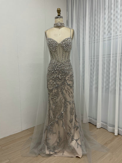 Gorgeous Couture Beading Red Carpet Engagement Party Evening Dress MB40236