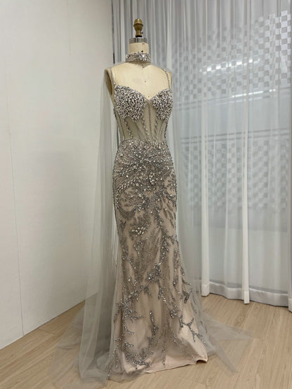 Gorgeous Couture Beading Red Carpet Engagement Party Evening Dress MB40236