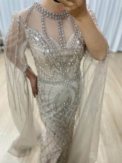 Luxury Couture Dress Suitable for Banquet Embellished Exquisite Embroidery Bead and Sequin MB40291-2