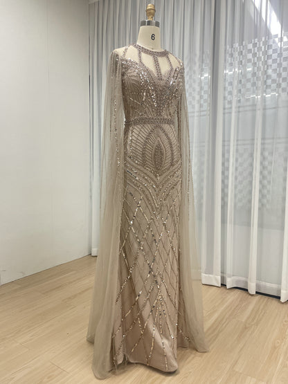 Luxury Couture Dress Suitable for Banquet Embellished Exquisite Embroidery Bead and Sequin MB40291-2