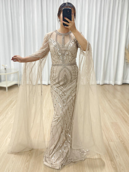 Luxury Couture Dress Suitable for Banquet Embellished Exquisite Embroidery Bead and Sequin MB40291-2