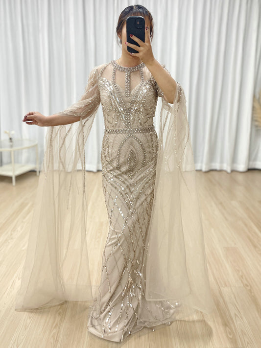 Luxury Couture Dress Suitable for Banquet Embellished Exquisite Embroidery Bead and Sequin MB40291-2