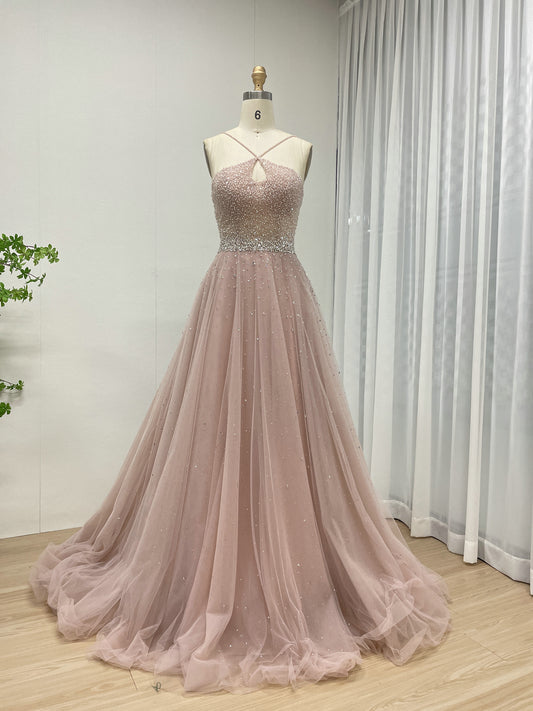 Luxury a Line Sleeveless Spaghetti Strap With Dazzling Beads Suitable for Prom Dress 21