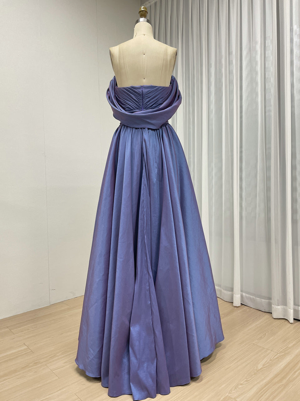Purple Off-the-Shoulder Beaded Ball Gown - Formal Prom & Quinceañera Dress MB40456