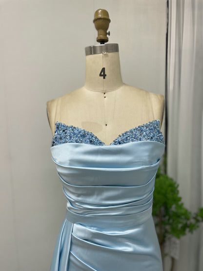 Strapless Ruffle Beading Prom Dress MC20037