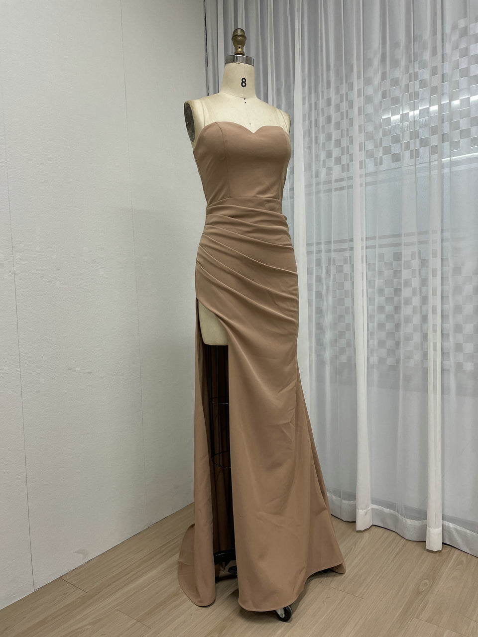 Sweetheart Ruched Side-Slit Mermaid Evening Gown - Floor Length Formal Dress MC20063