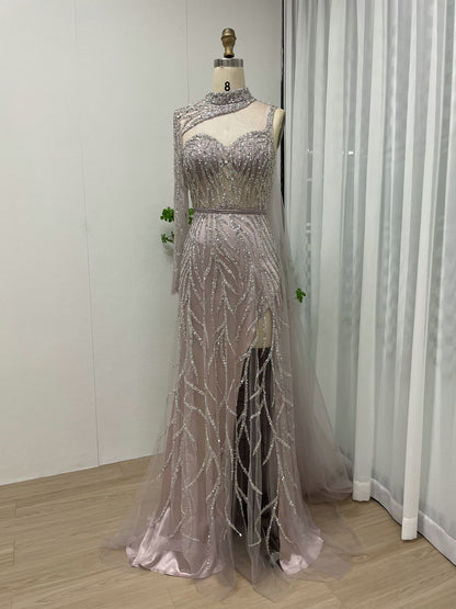 Luxury One Long Sleeve Two Piece Evening Dress MY30006