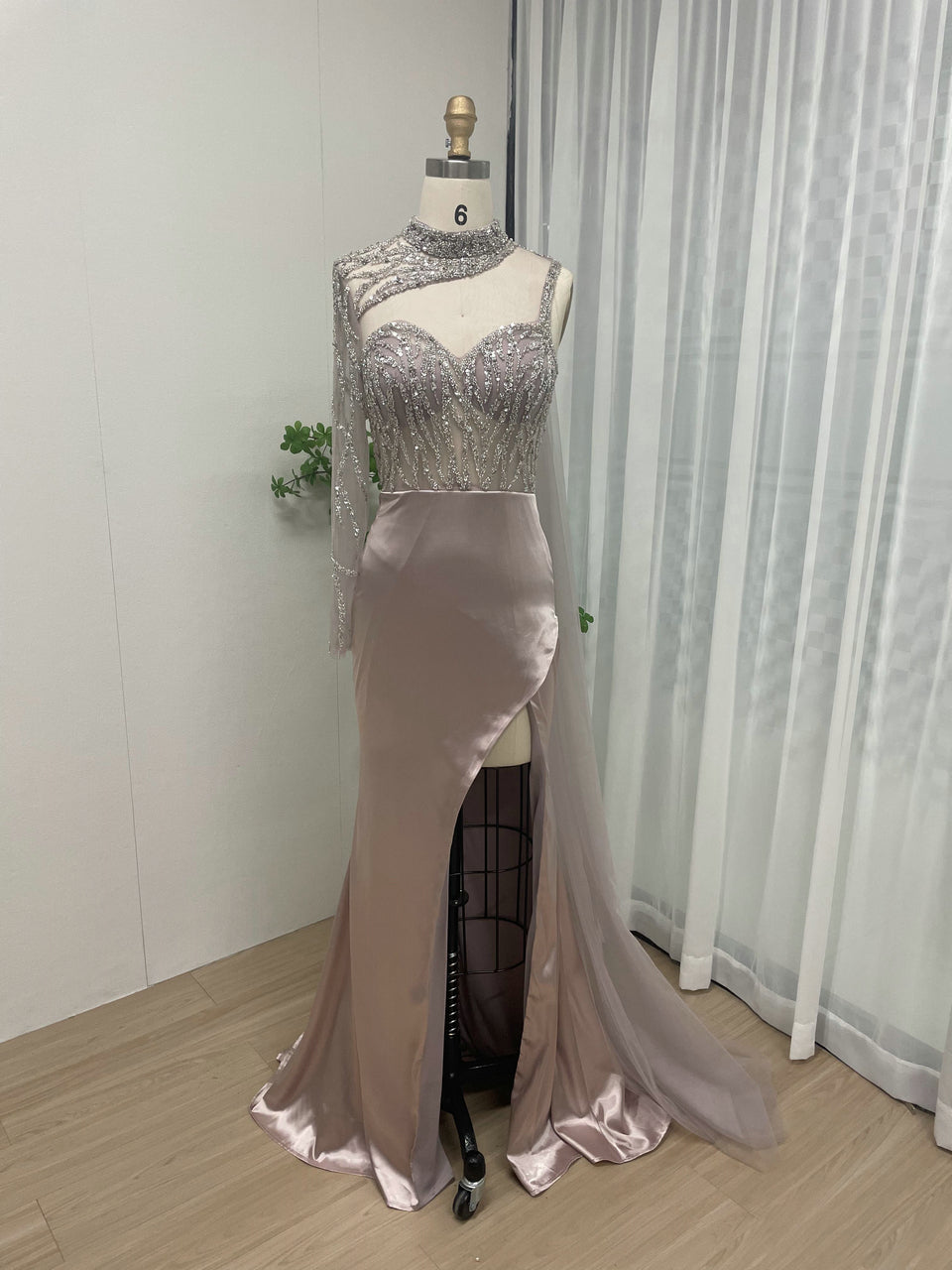 Luxury One Long Sleeve Two Piece Evening Dress MY30006