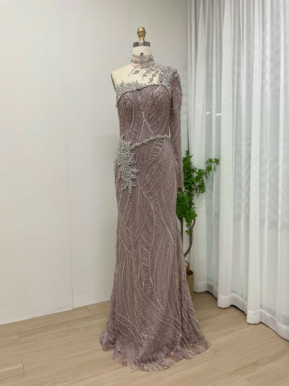 Stunning Long Sleeve Couture Beading Wedding Party Evening Dress MY30062