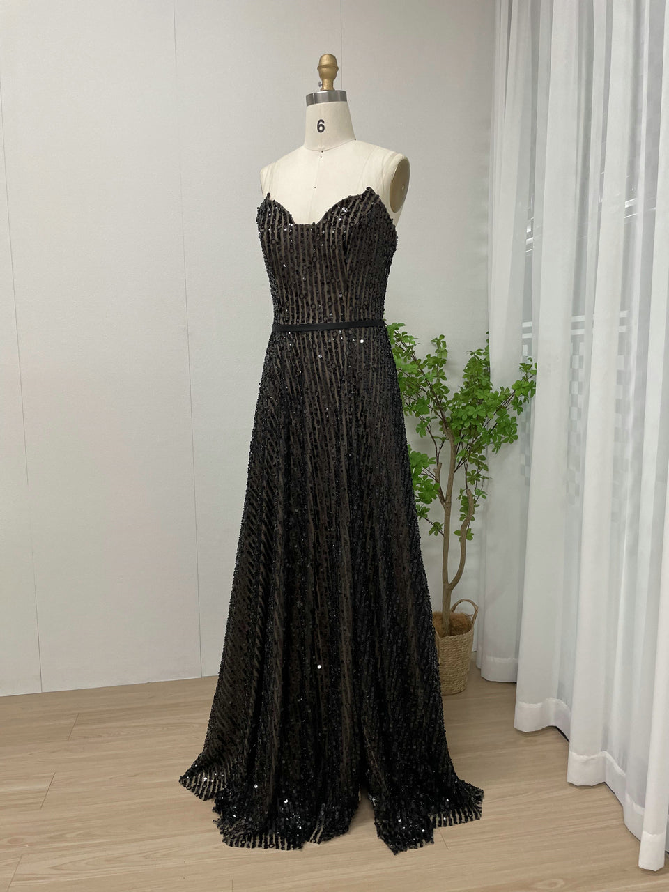 White A-Line Sparkle Prom Dress Sweetheart Full Length Gown MY30090