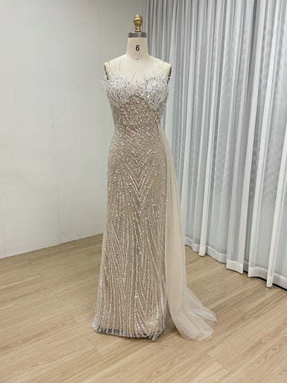Elegant Black Dress with Train for Formal Events MY30093-3