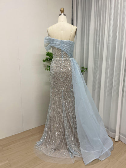 Beautiful Off Shoulder Spaghetti Strap Couture Beading Lace Wedding Party Evening Dress MY30094