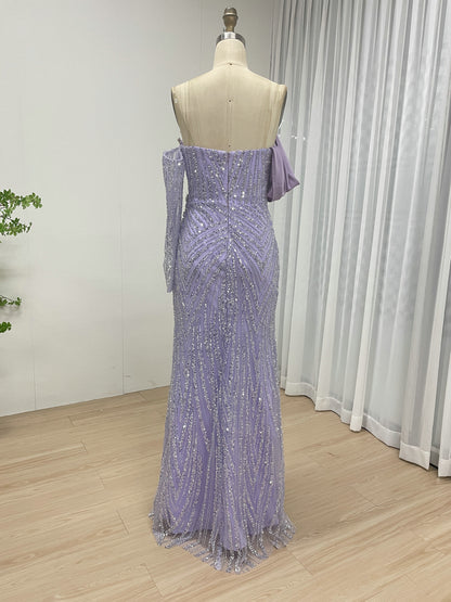 Chic Off-Shoulder Pink Gown for Gala Nights MY30138