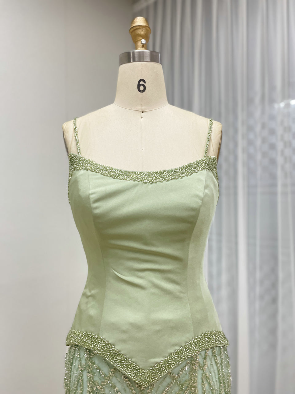 Luxury Pink Beaded Mermaid Evening Gown with Corset Bodice MY30169