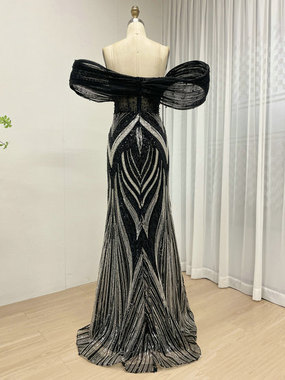 High-Fashion Couture Sequin Gala Dress - Structured Mermaid Formal Gown MY30181