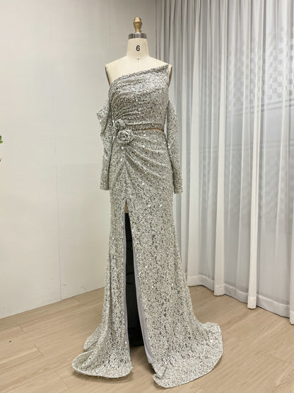 Elegant Sheath Long Dress High Slit for Formal Occasions MY30189