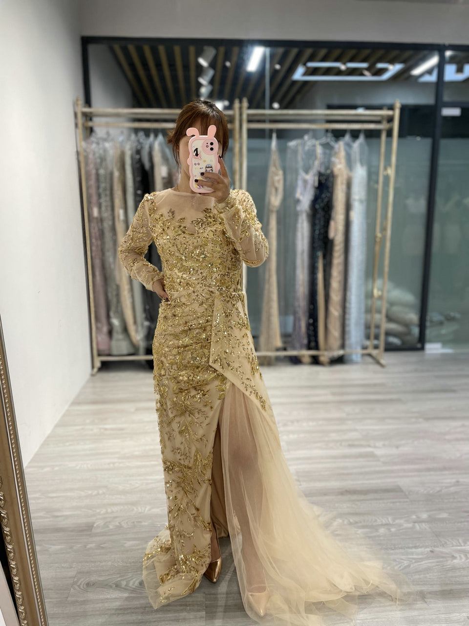 Long Sleeve Lace Evening Dress MY20003